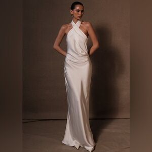Halter Satin Gown